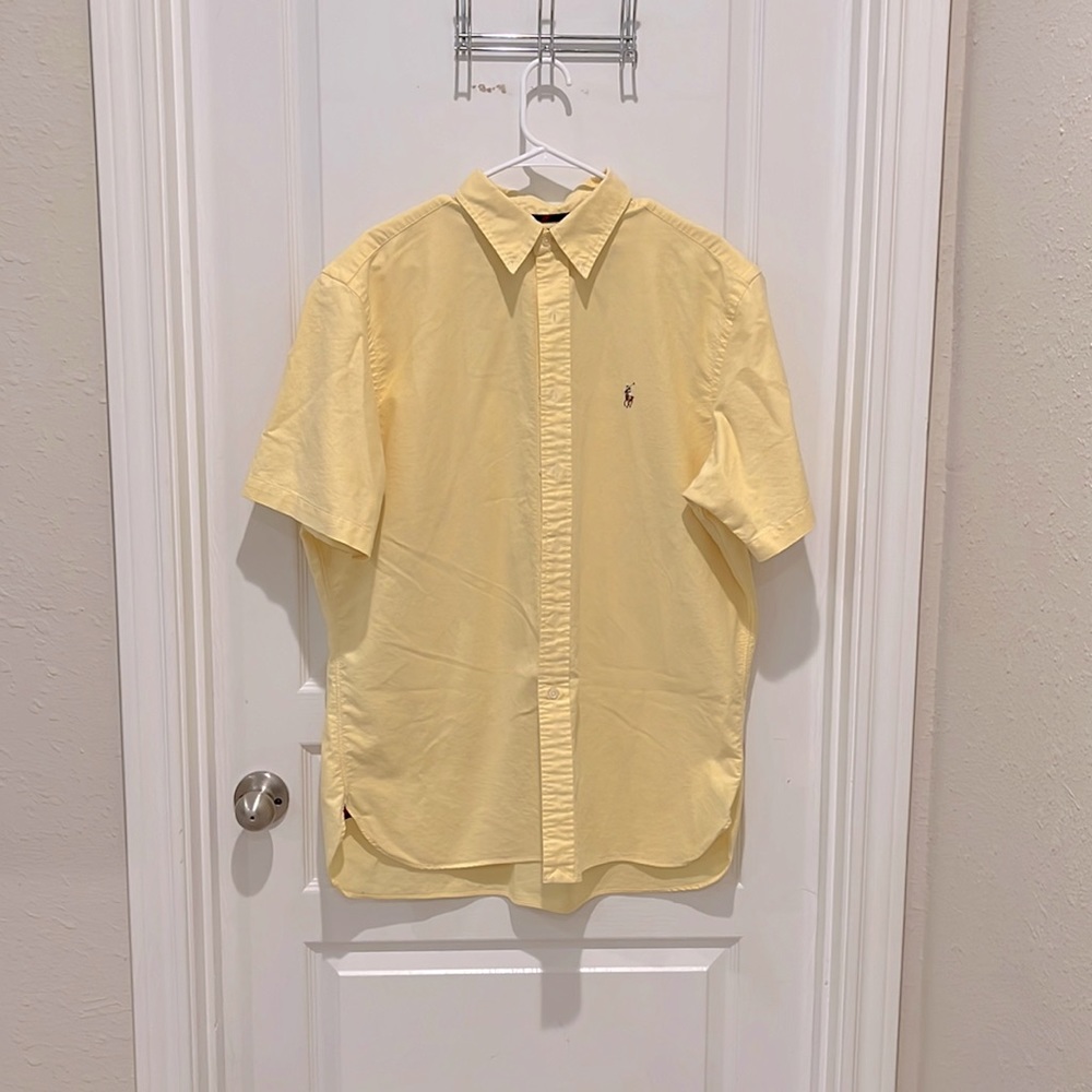Vintage, Ralph Lauren, pastel yellow, button up